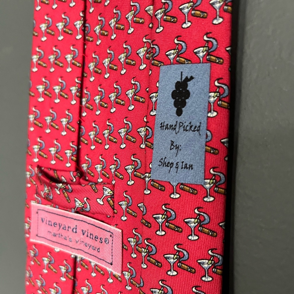 Vineyard Vines MARTINI & CIGAR silk neck tie